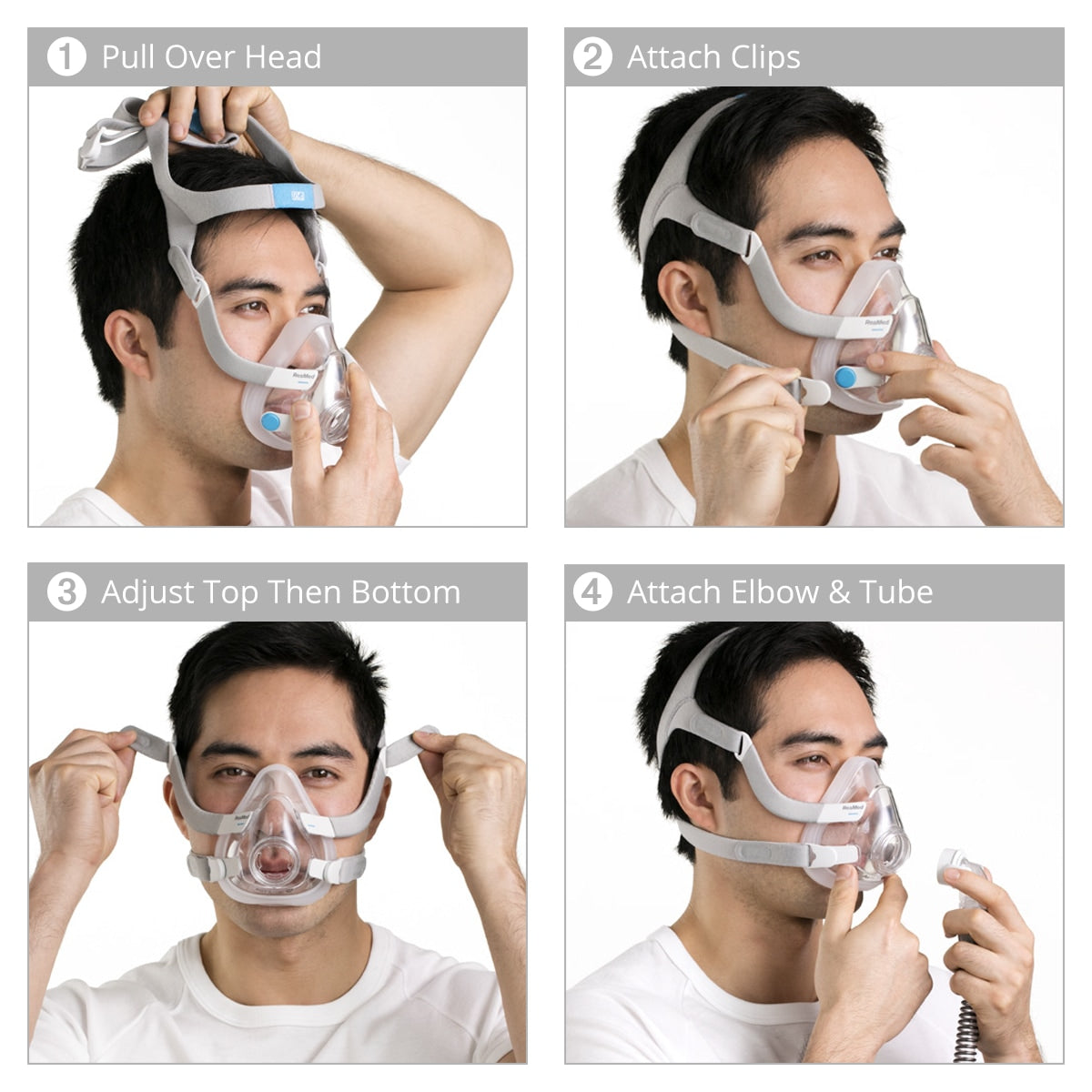 AirFit F20 Full Face CPAP Mask Fitting Instructions