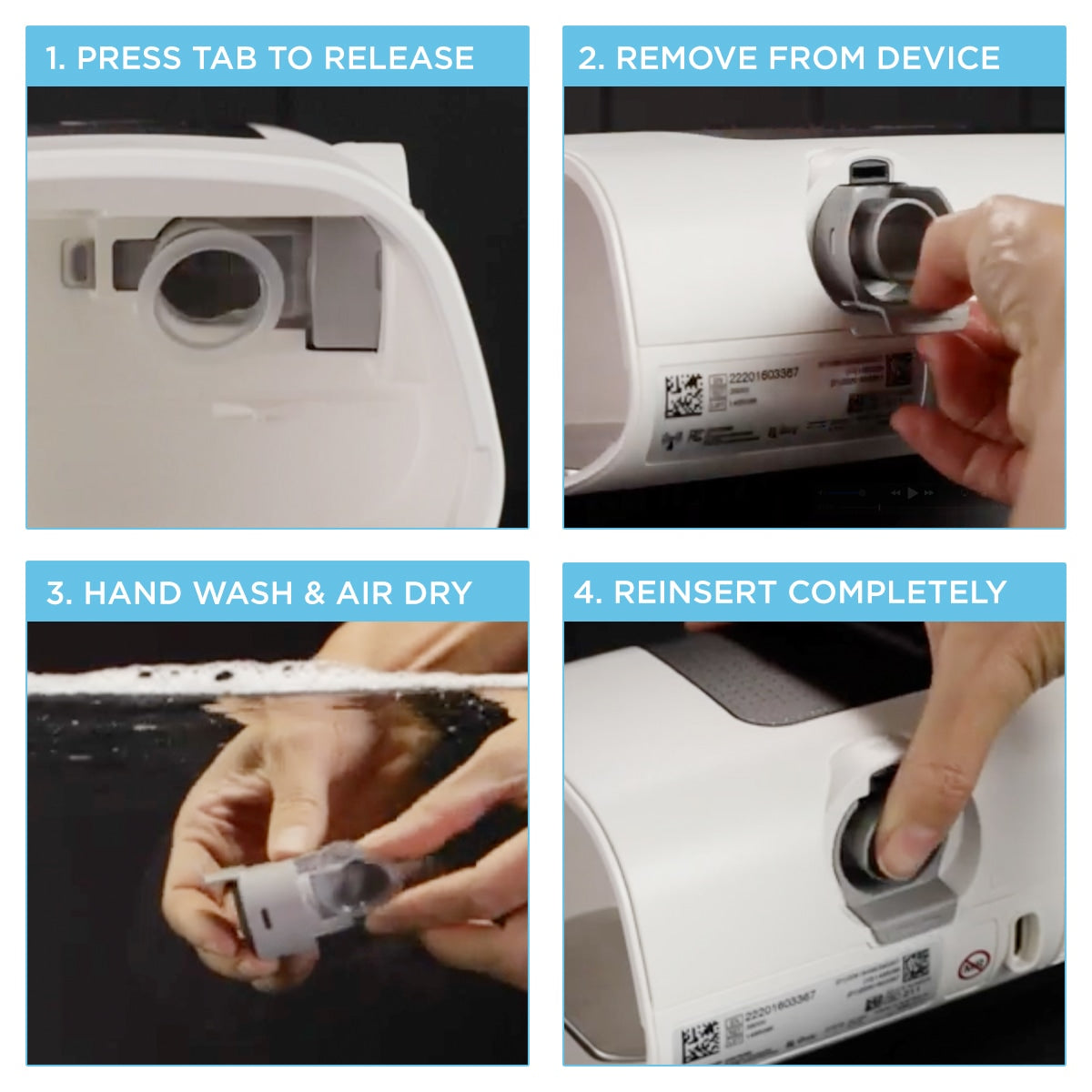 airsense 11 cpap air outlet port cleaning instructions
