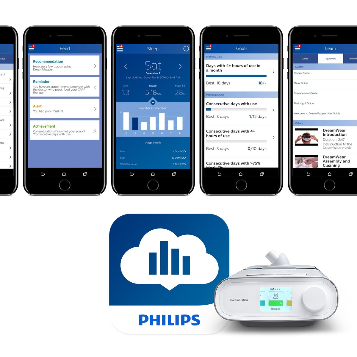 Dreamstation Dreammapper CPAP Sleep App