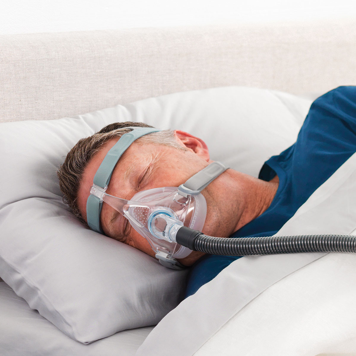Man In Bed with Vitera Full Face Mask