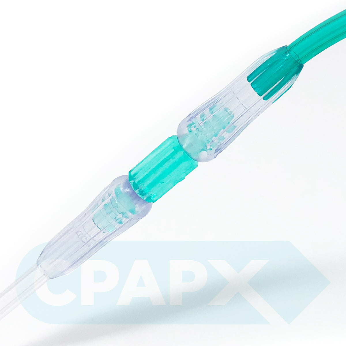 Salter Oxygen Supply Tubing Connector shown with 2 Tubes