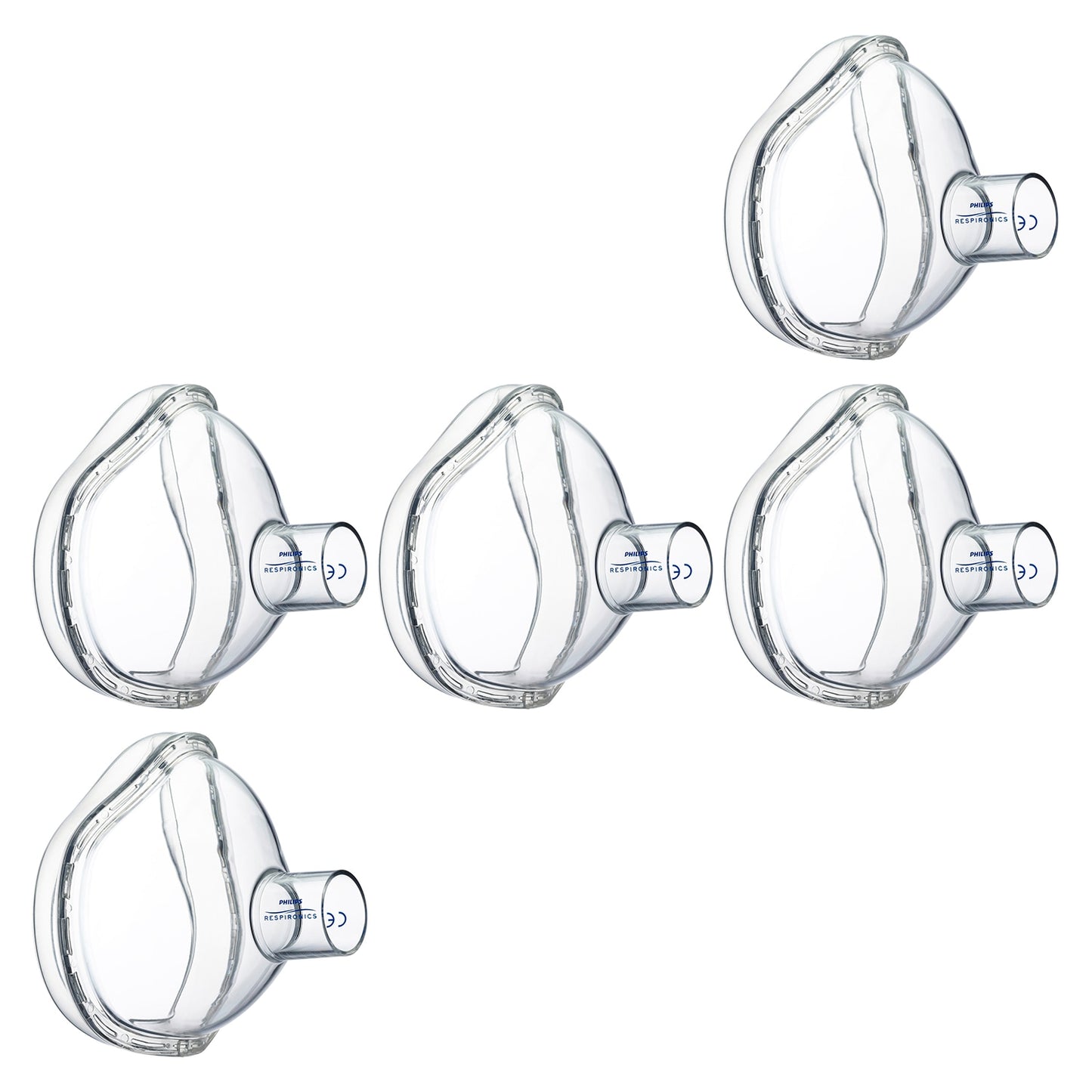 Set of 5 Lifetouch Masks  on a white background