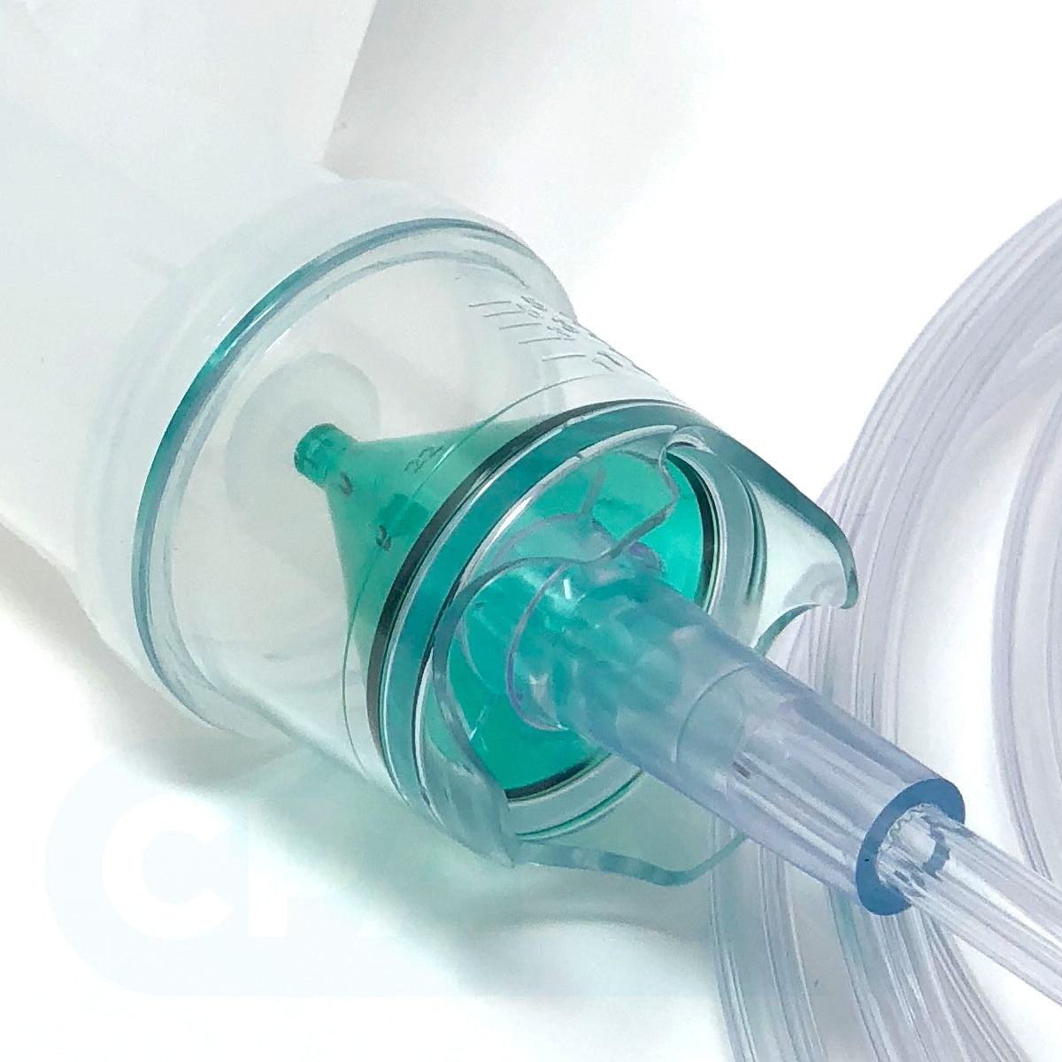 Nebutech nebulizer medicine cup detail with tubing