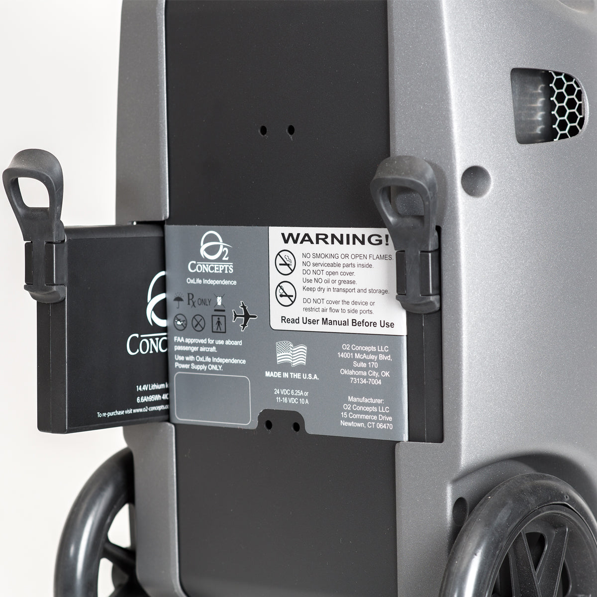 OxLife Portable Oxygen Concentrator Battery View