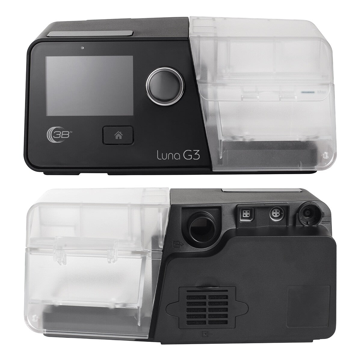 Luna G3 CPAP Front View & Rear View