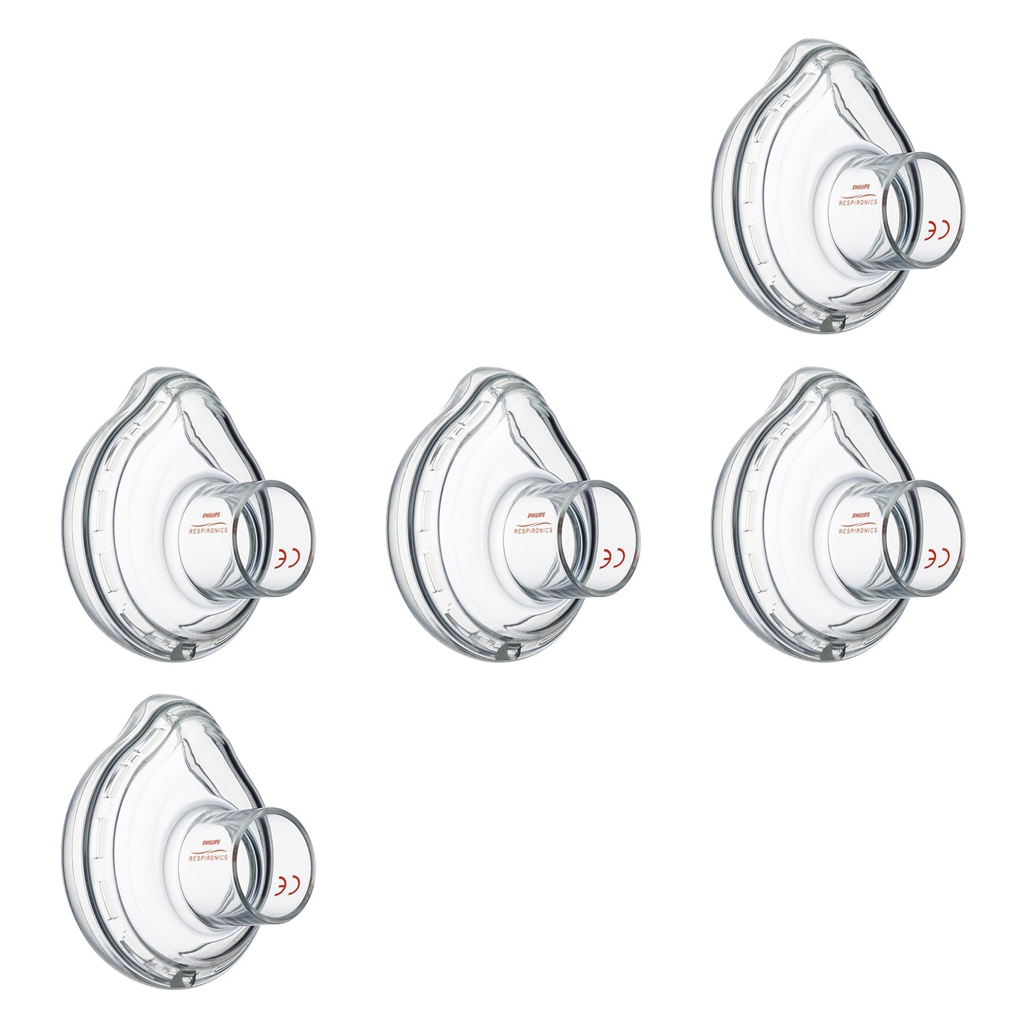 Set of 5 Lifetouch Masks  on a white background