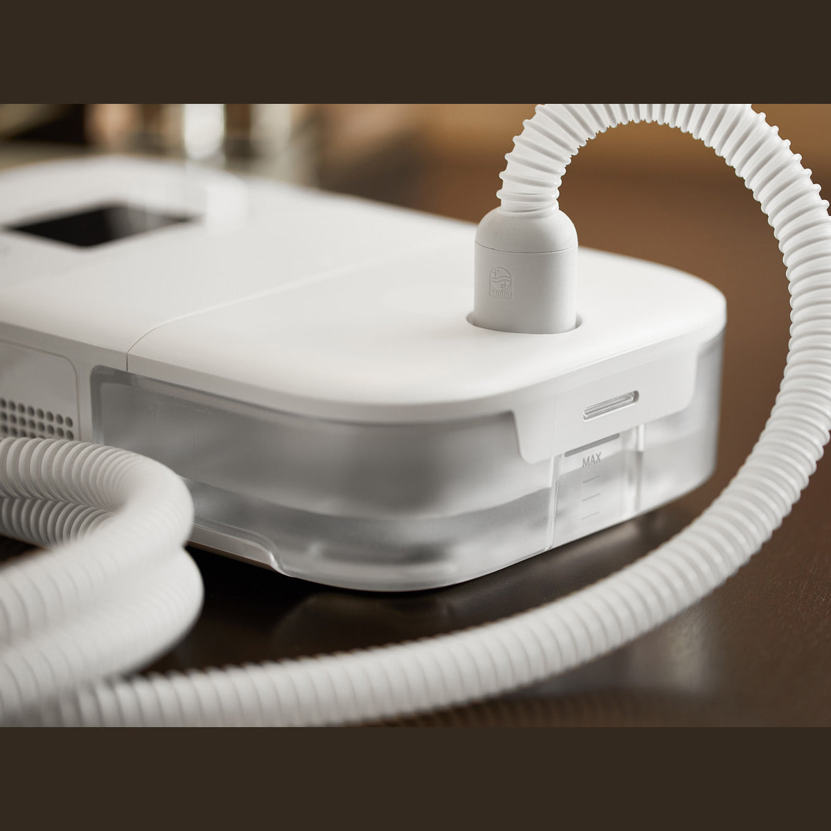 Heated Humidifier Dreamstation Go CPAP Machine in use