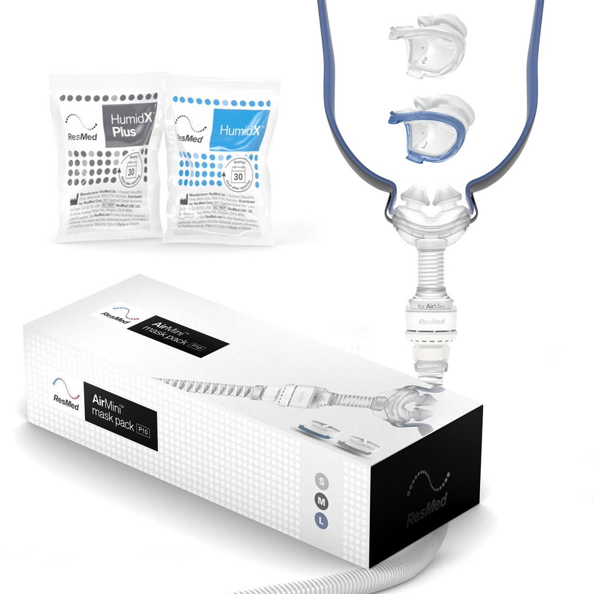 AirMini Setup Pack with AirFit P10 Nasal Pillows CPAP Mask