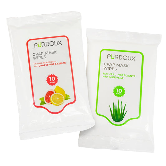 purdoux travel cpap bipap mask cleaning wipes unscented aloe grapefruit citrus