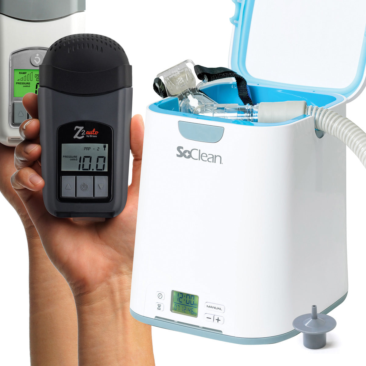 SoClean 2 Adapter for Z1-Z2 Series Shown with Machine