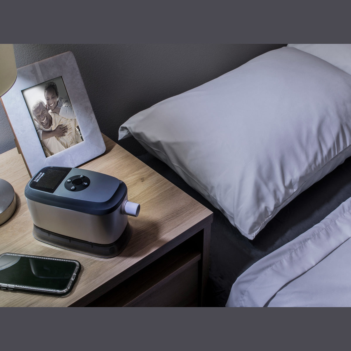 Transcend 365 CPAP Machine on Bed Side Table