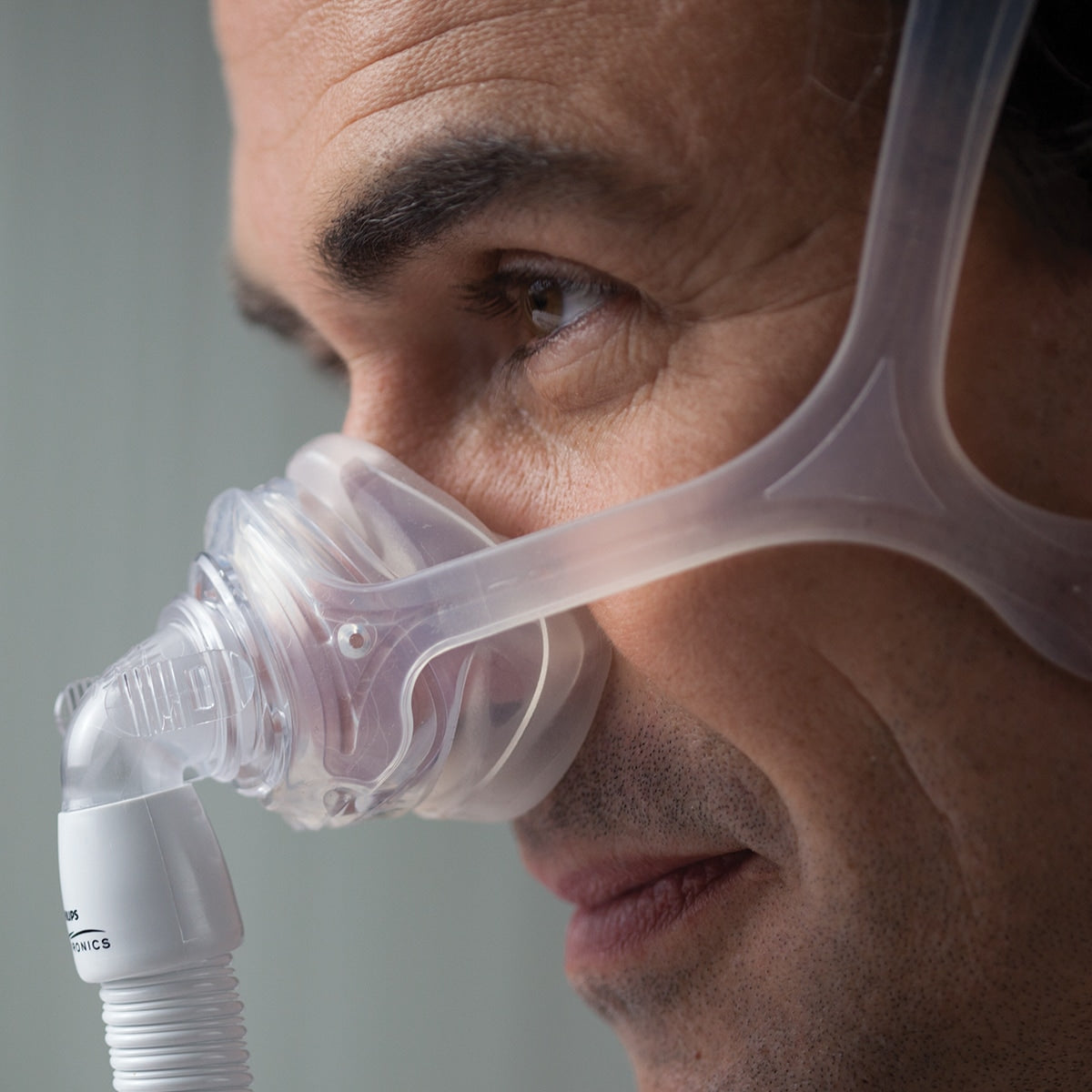 wisp cpap mask clear frame closeup view