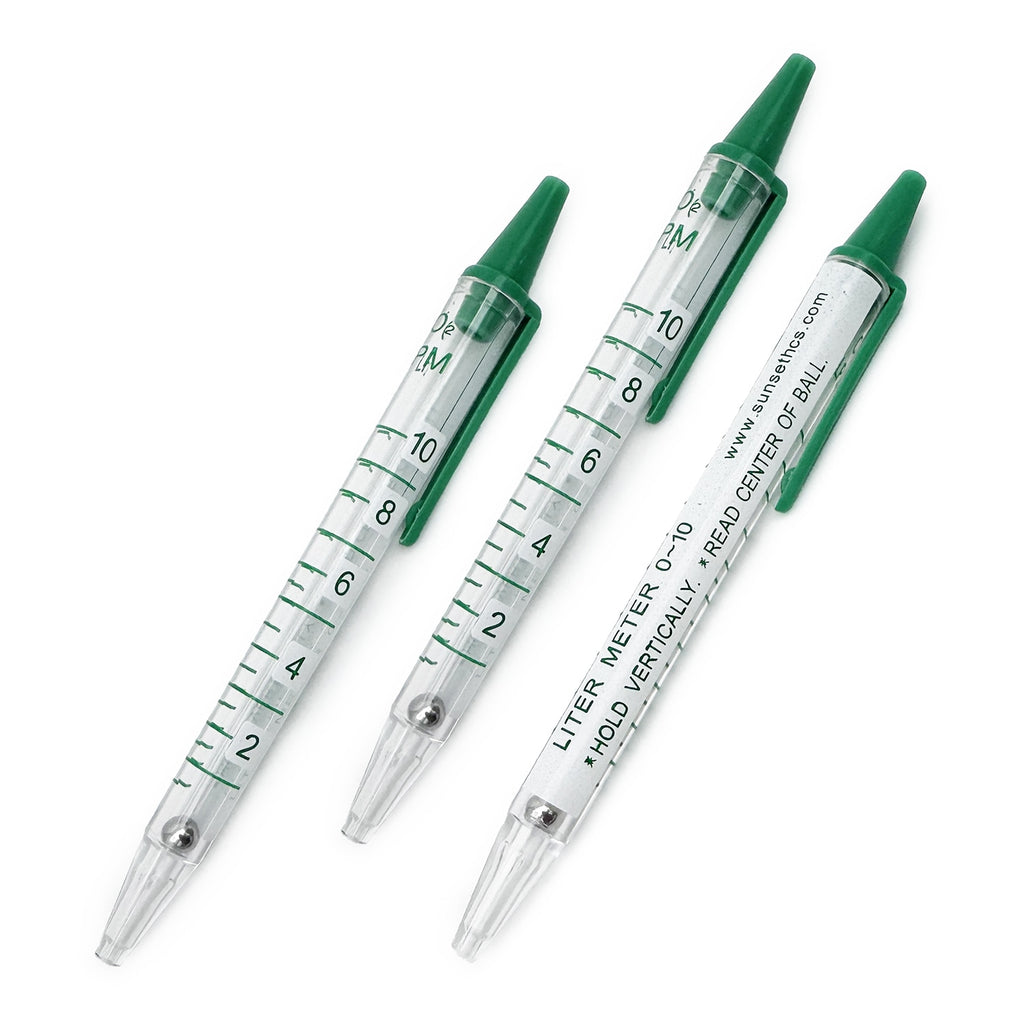 pen style oxygen liter flow meter 3-pack