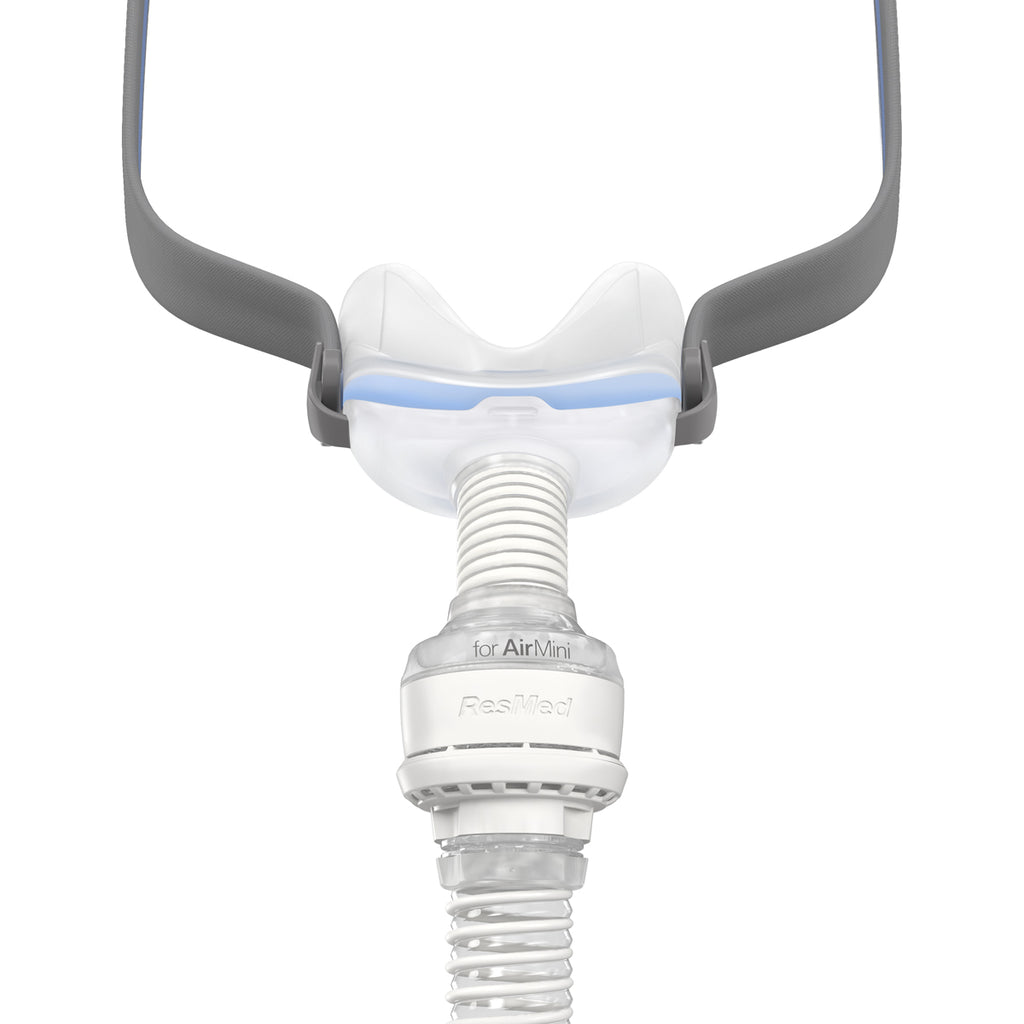 CPAP mask with headgear on a white background