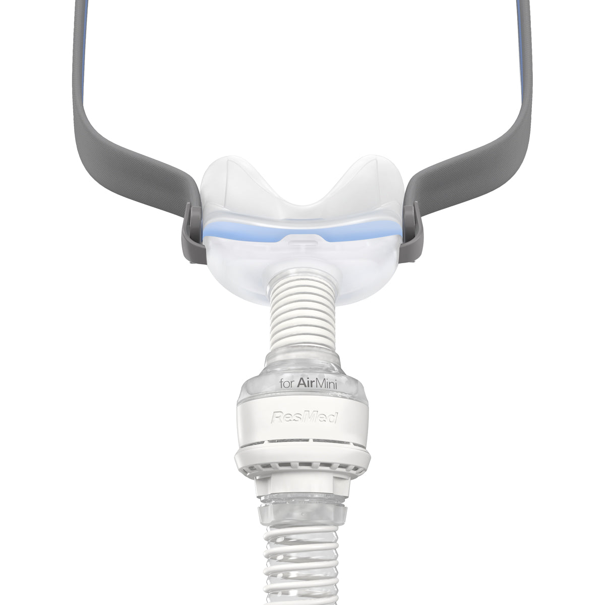 CPAP mask with headgear on a white background