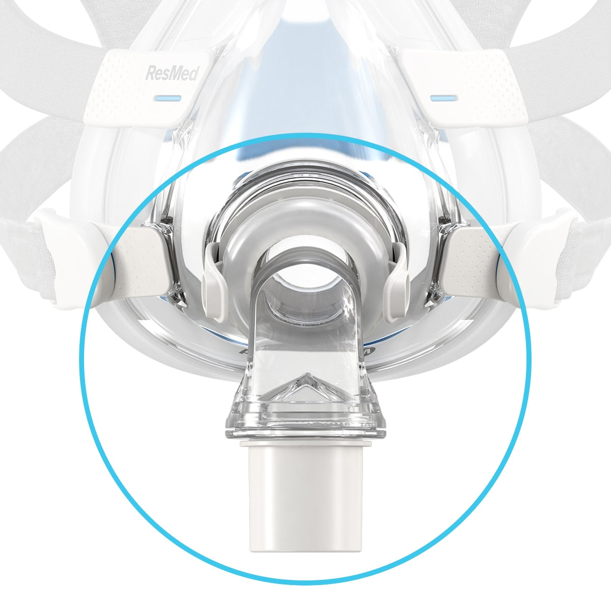 resmed quietair cpap mask elbow installed