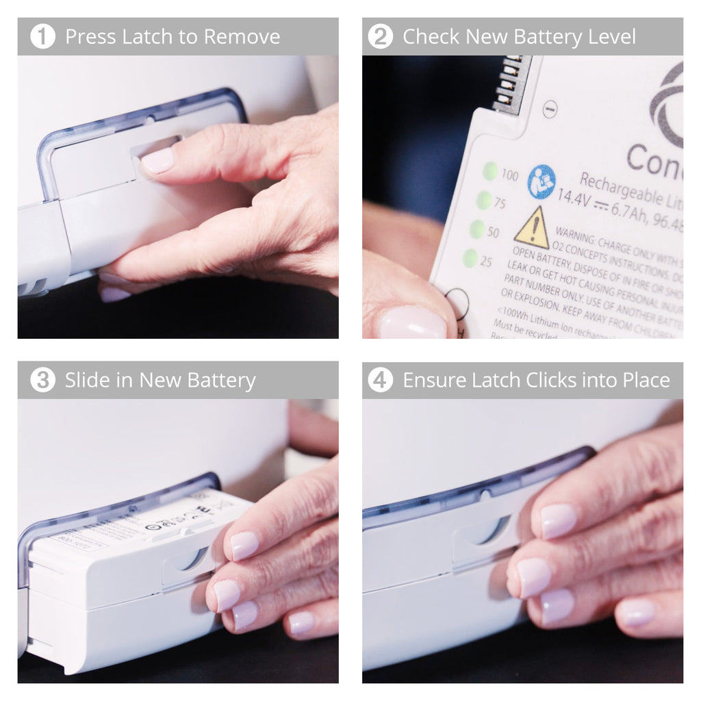 Liberty Oxygen Concentrator Battery Instructions Diagram