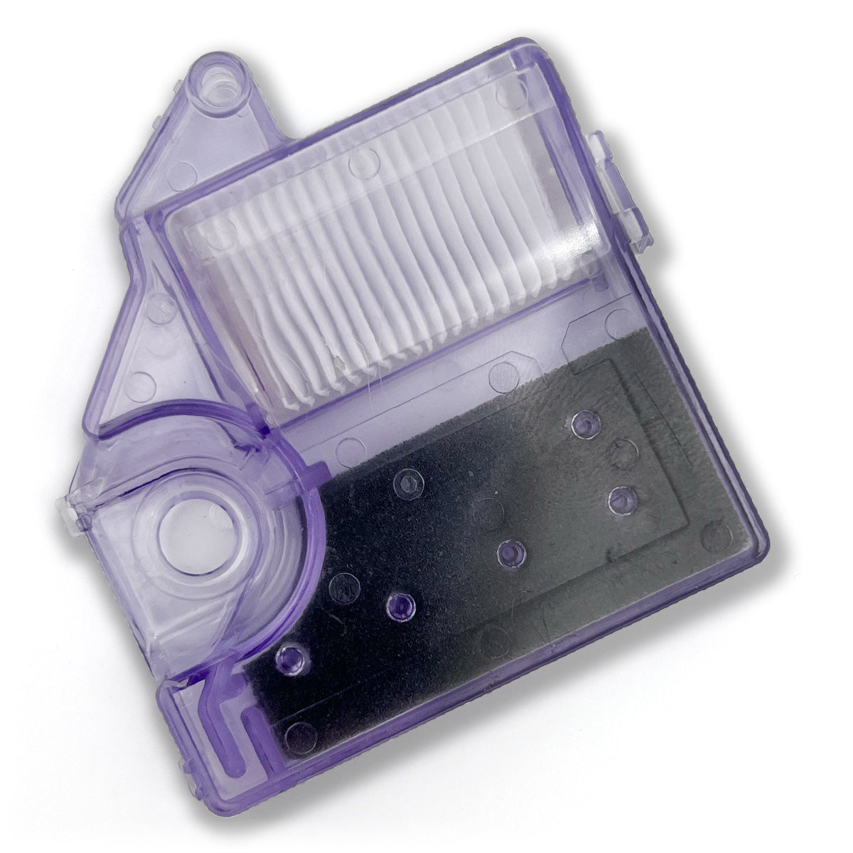 Inlet Filter for OxLife Liberty 2 Portable Oxygen Concentrator, with visible filter and purple plastic housing.