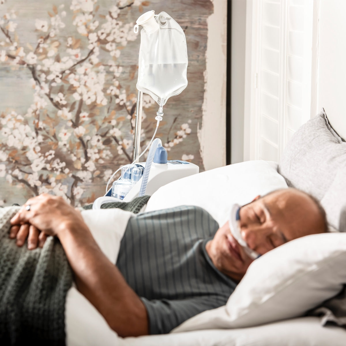 Refillable Water Bag For myAIRVO 2 High Flow Systems In Use 