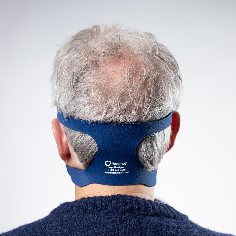 Back Of Mans Head Wearing a Mojo Full Face Mask 