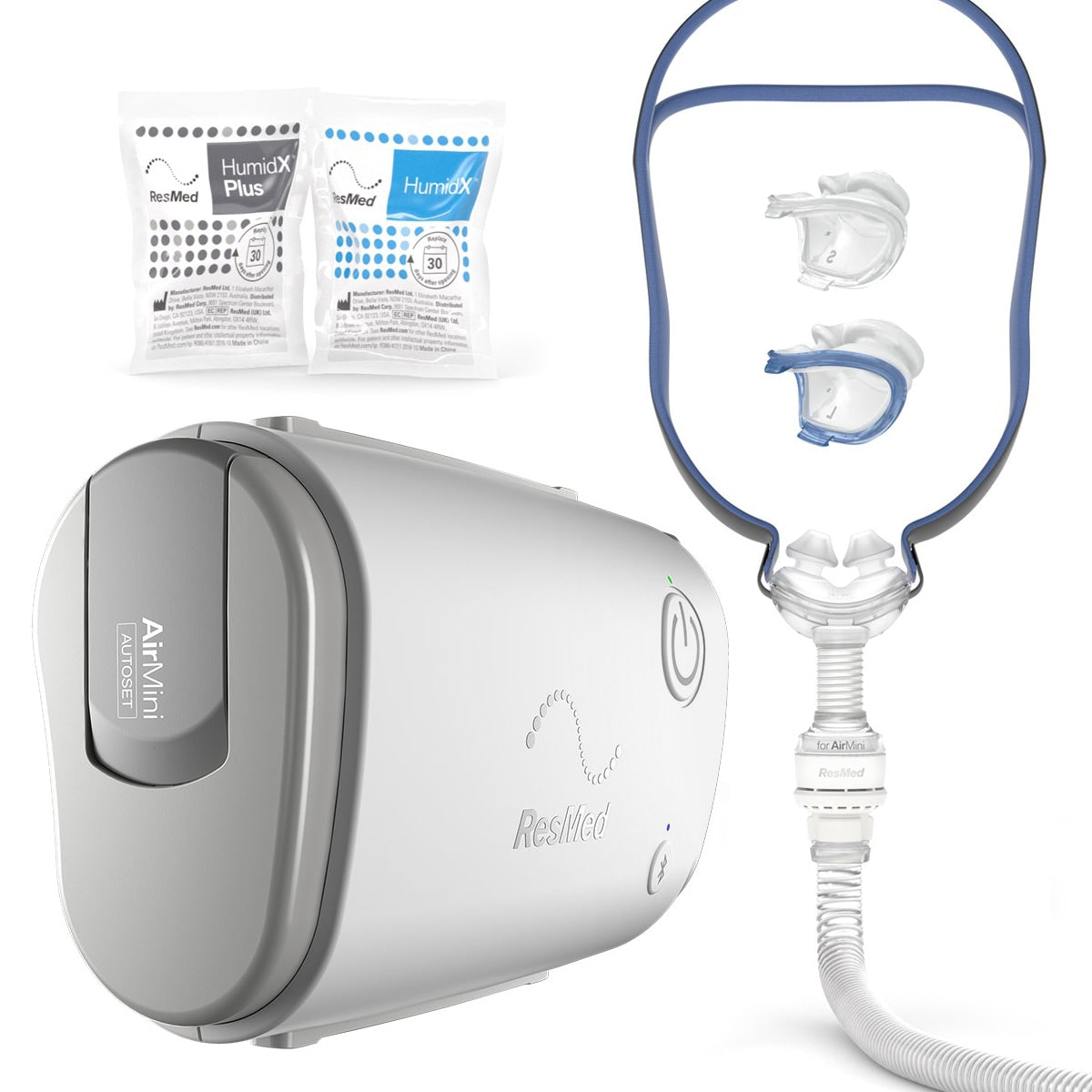 AirMini CPAP Machine with AirFit P10 CPAP Mask and HumidX Filter