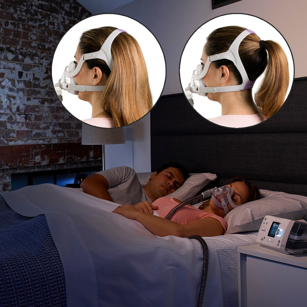 AirTouch F20 Full Face CPAP Mask Headgear Style Options