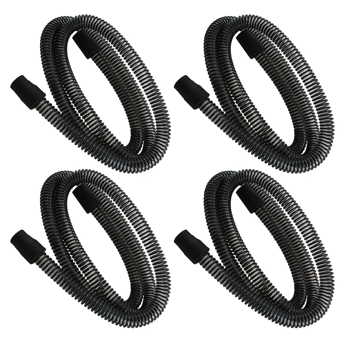 Black Ultra Noir CPAP BiPAP Hose Tubing 4 Pack