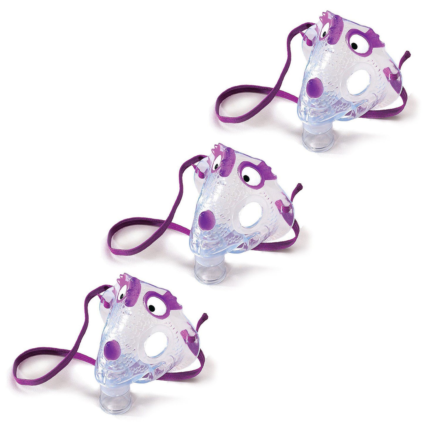 Set of 3 Dragon Pediatric Nebulizer Face Masks 