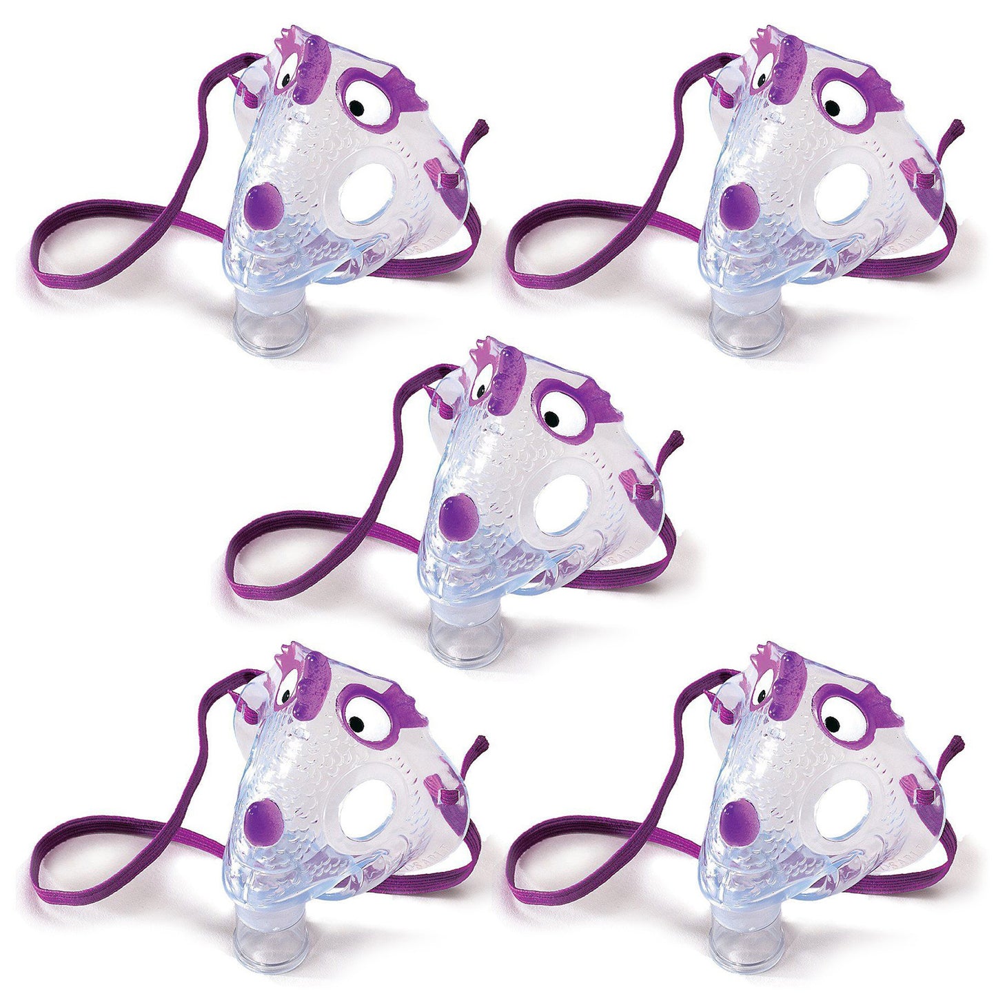 Set of 5 Dragon Pediatric Nebulizer Face Masks 