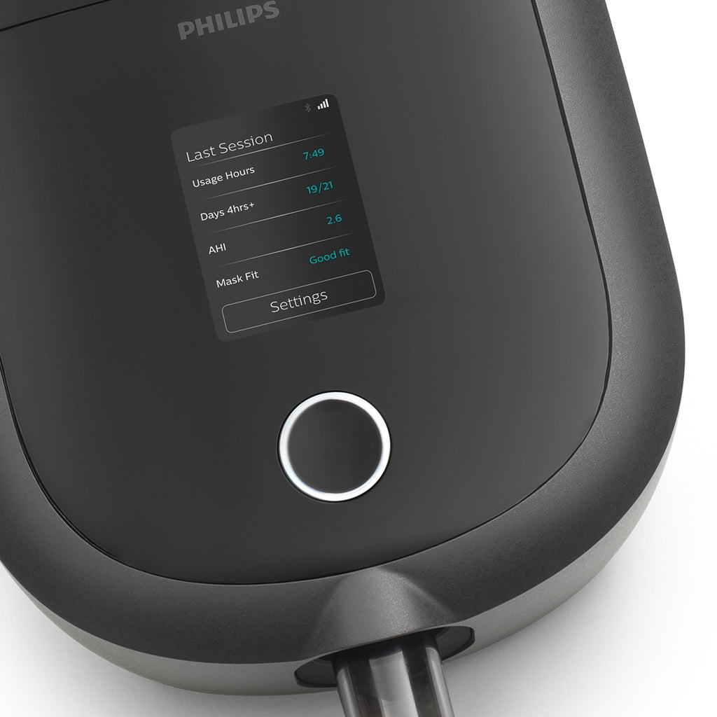 Philips device with digital display on a white background