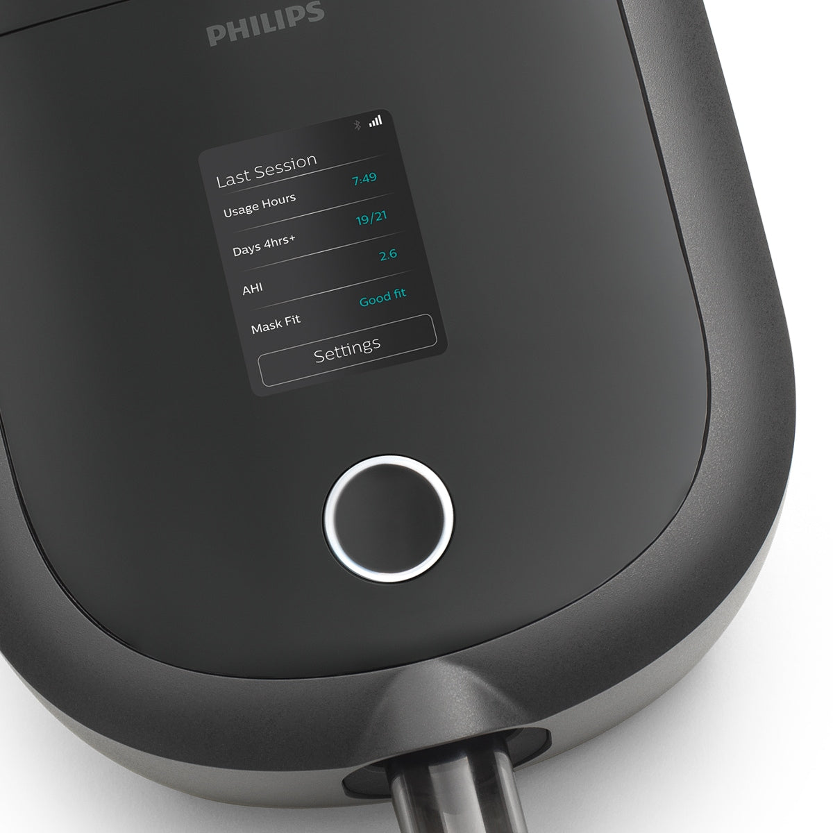 Philips device with digital display on a white background