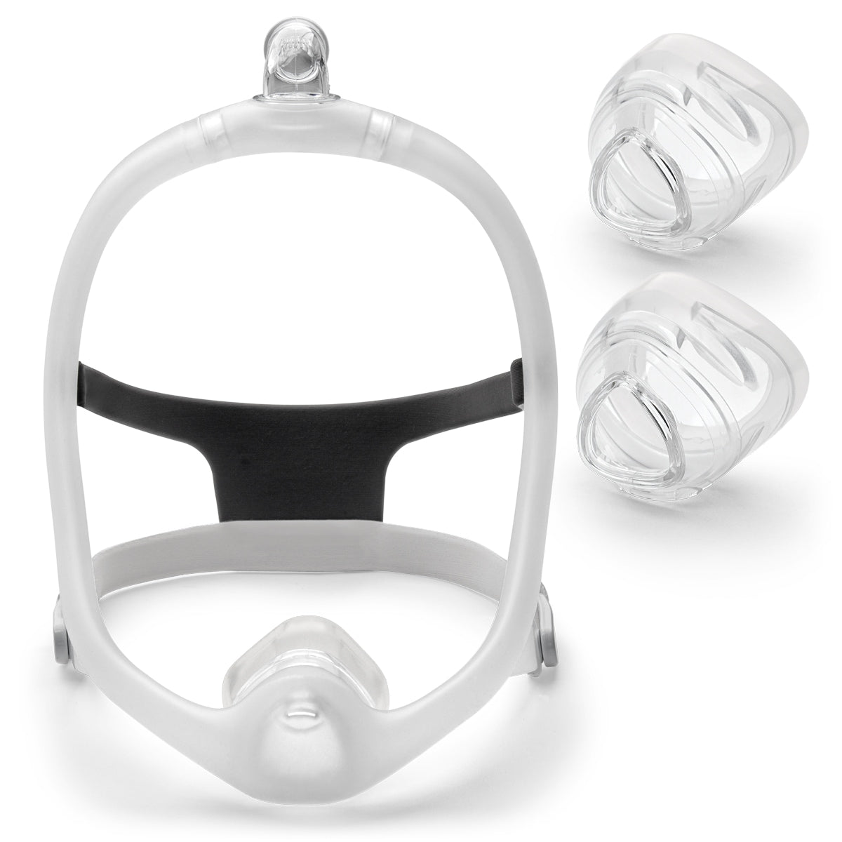 DreamWisp Nasal CPAP/BiPAP mask with headgear and side view cushions