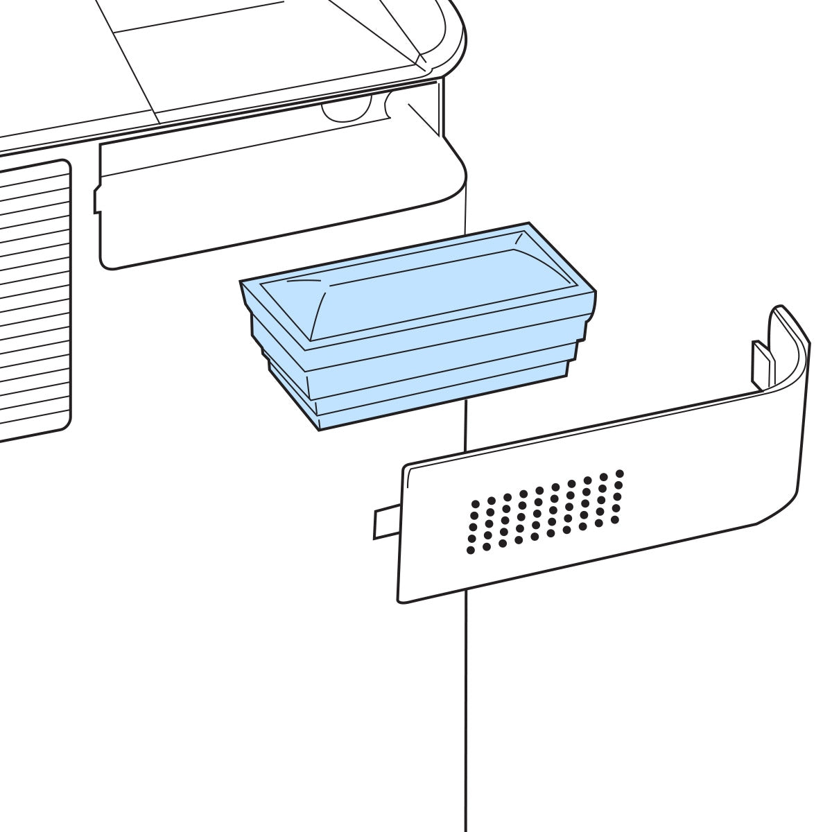 Illustration of an EverFlo Oxygen Concentrator intake filter diagram 