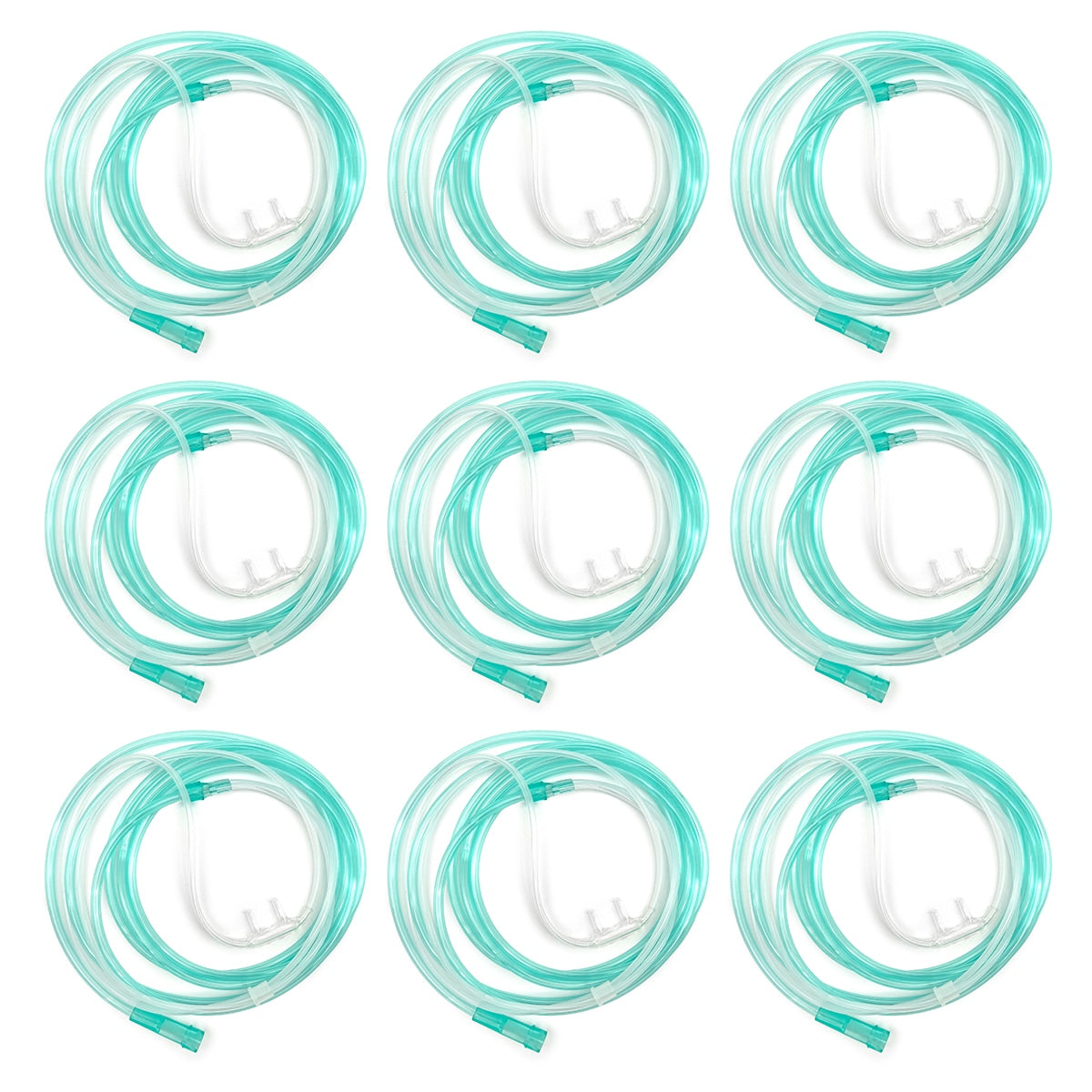 Extra Soft Cozy Nasal Cannula with 7 Foot Green Oxygen Supply Tubing