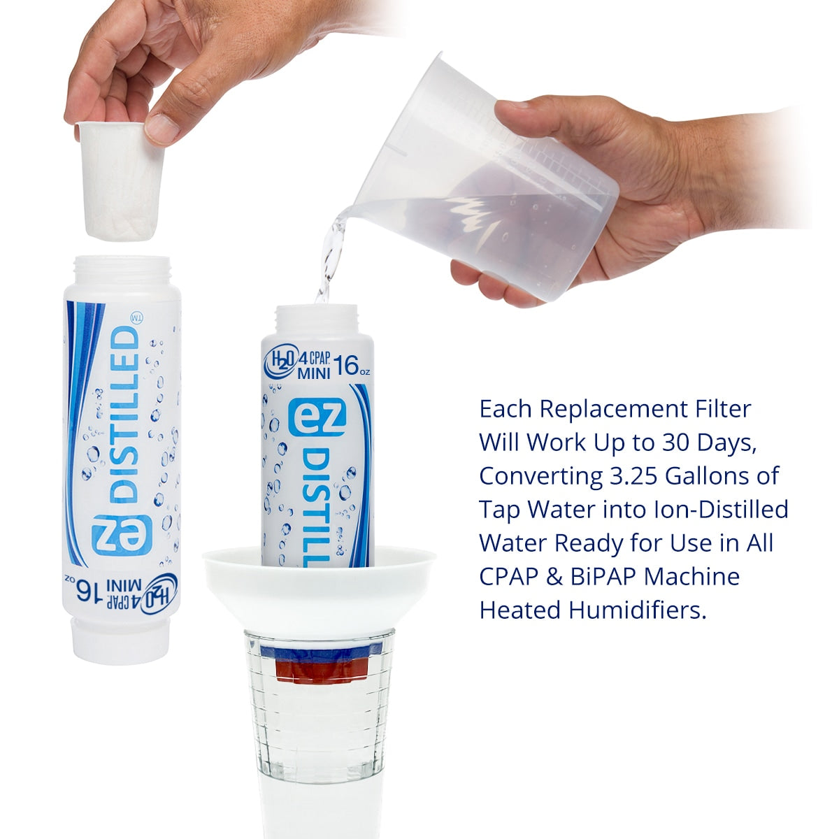 H2O 4 CPAP Mini EZ Distilled Water Filtration System