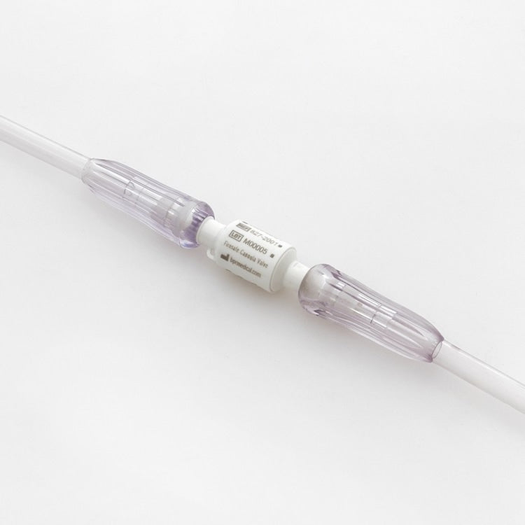 Firesafe Cannula Valve Oxygen Supply Tubing Connector (Male to Male)