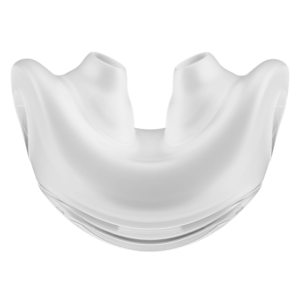 A white nasal pillow designed for use with CPAP/BiPAP masks, showing a soft cushion with no visible straps or connections.