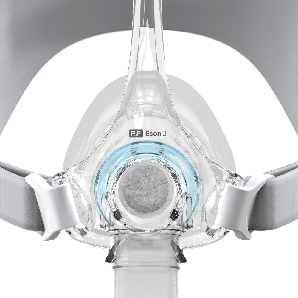 ResMed Eson 2 CPAP mask on a gray background