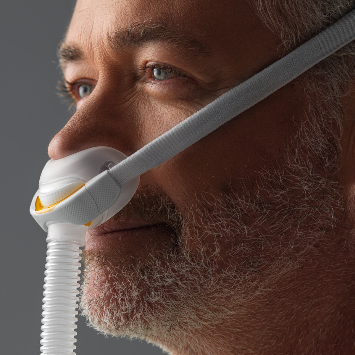 Man Wearing Solo CPAP Mask