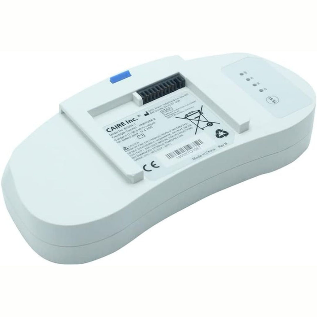 White electronic device with visible branding on a white background