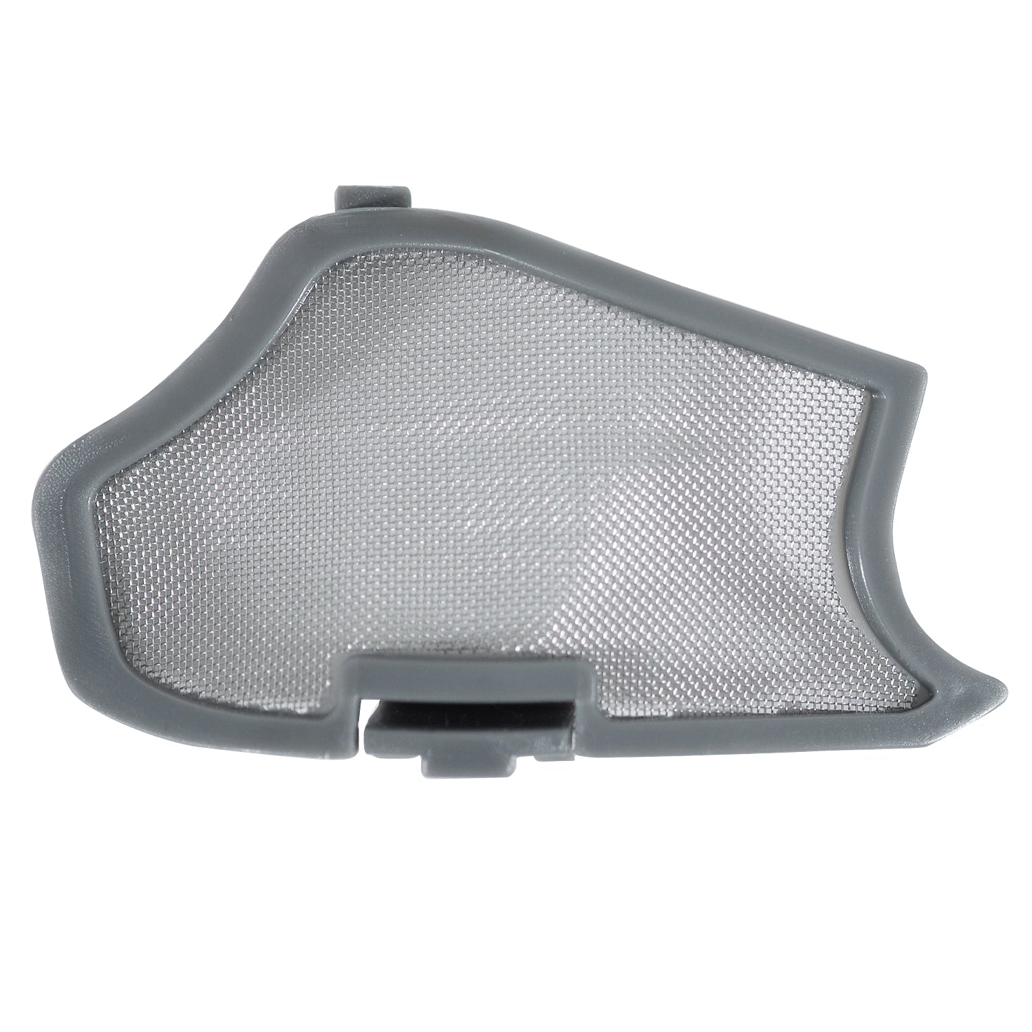 Gray mesh filter on a white background