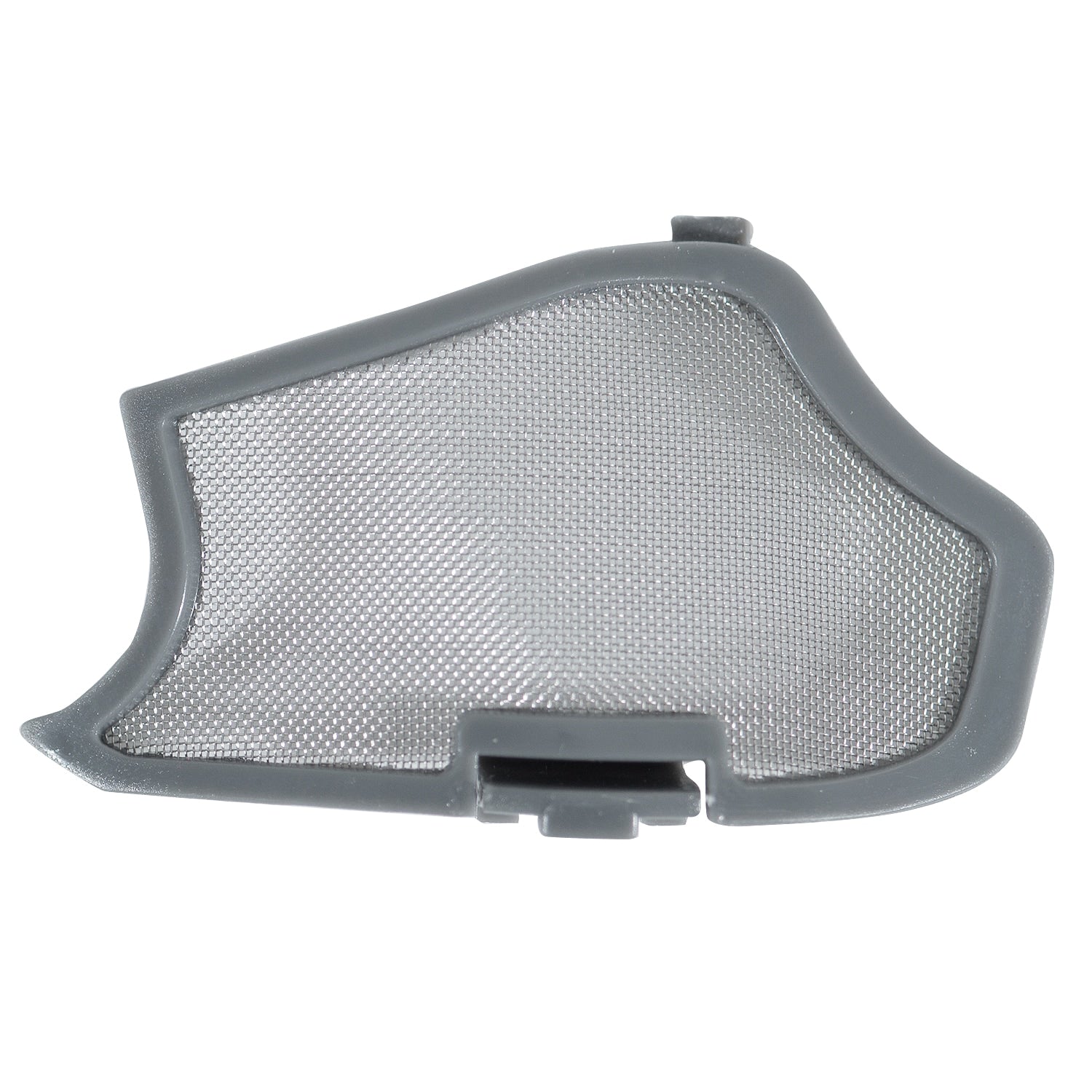 Gray mesh filter on a white background