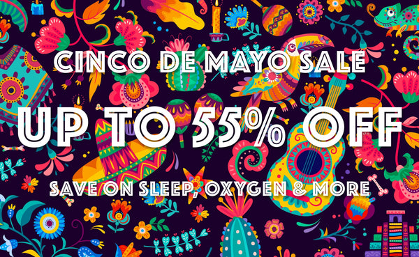 Colorful Cinco de Mayo sale banner with text and festive patterns.