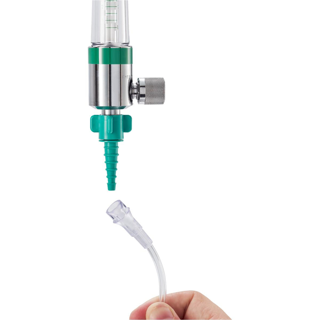 Green Nipple Nut-and-Stem 'Christmas Tree' Swivel Adapter for Oxygen Tubing