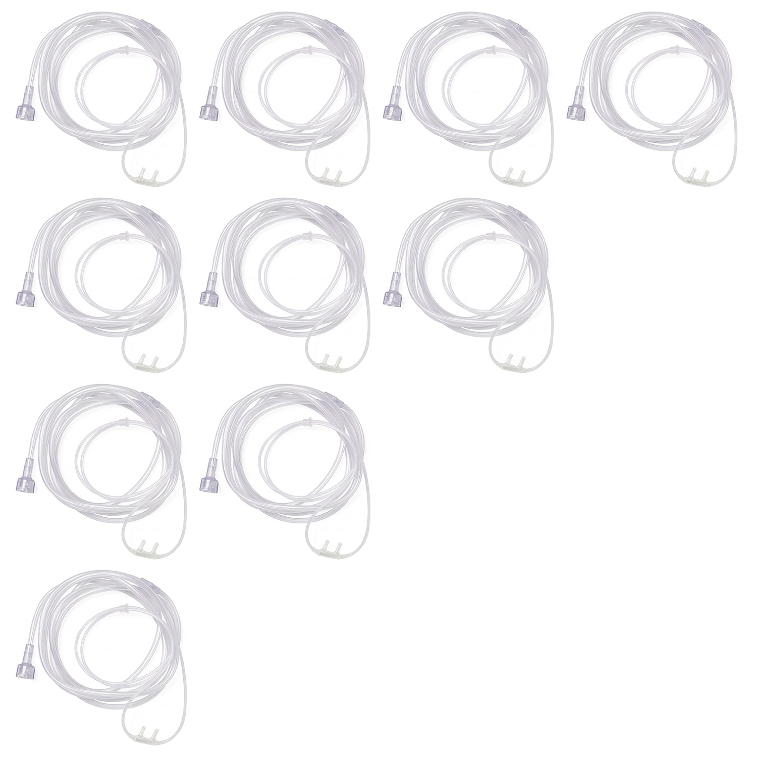 Soft Nasal Cannula with Universal Connector & 7-Foot Oxygen Supply Tubing