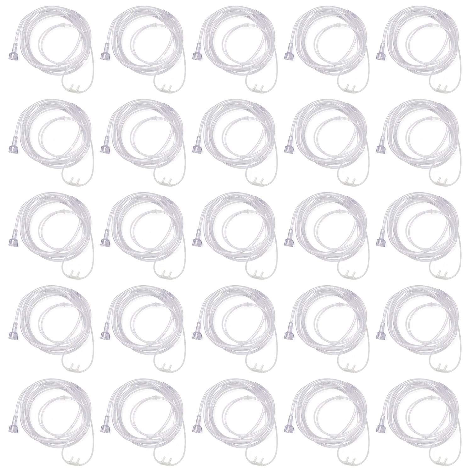 Soft Nasal Cannula with Universal Connector & 7-Foot Oxygen Supply Tubing