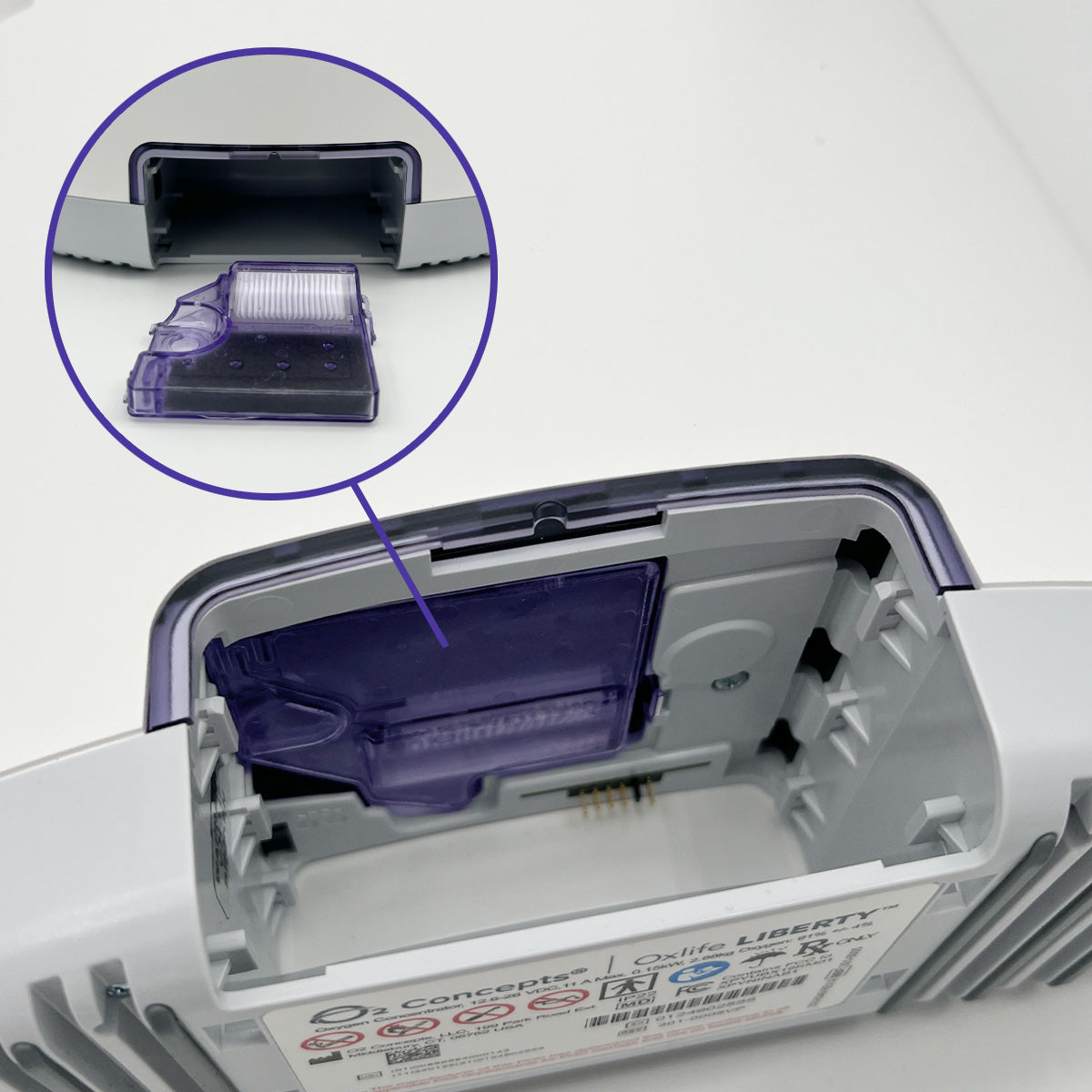 Inserting Inlet Filter into Liberty 2 Concentrator 