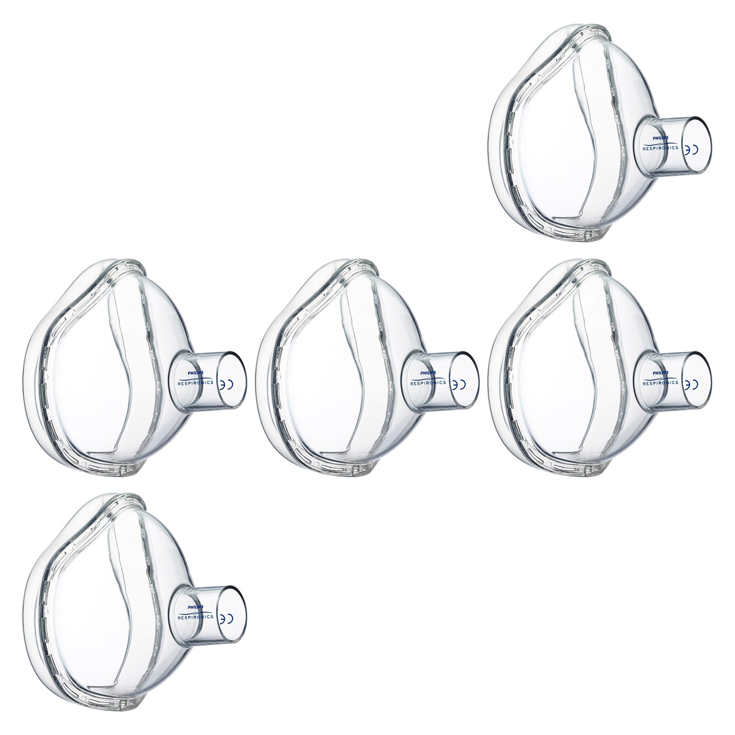 Set of 5 Lifetouch Masks  on a white background