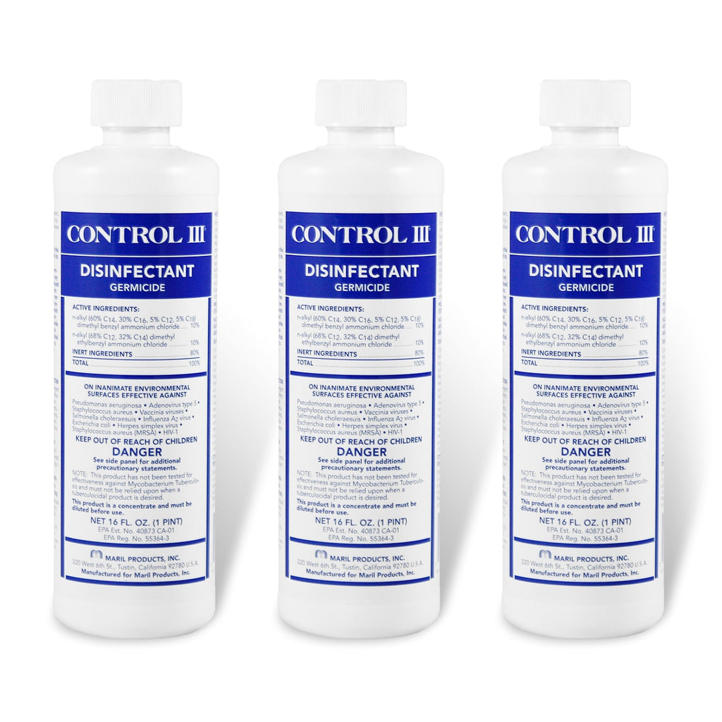 Control III Disinfectant Bottle 16oz 3-Pack
