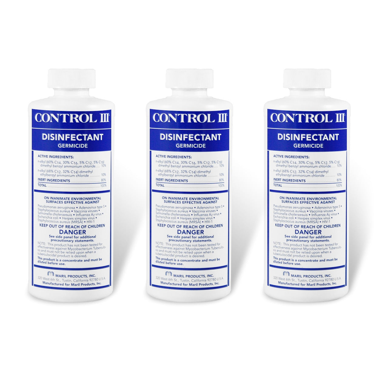 Control III Disinfectant Bottle 8oz 3-Pack